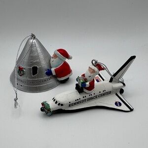 Destination Souvenir Kennedy Space Center FL Christmas Ornaments Set of 2